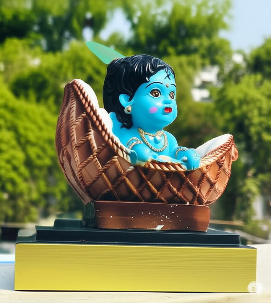 Exquisite Cultured Stone Baby Ram Lalla Idol from Shri Ram Size 4 inches